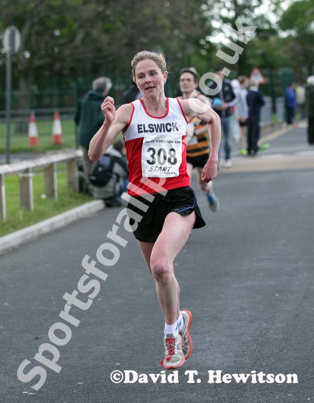 Alison Dargie (Elswick Harriers) womens winner in the Clive Cookson 10k, organised by NSP.